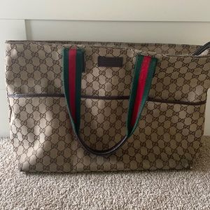 Authentic Gucci classic logo tote